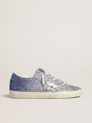 Golden Goose Super-Star LTD in multicolor glitter with silver metallic leather star