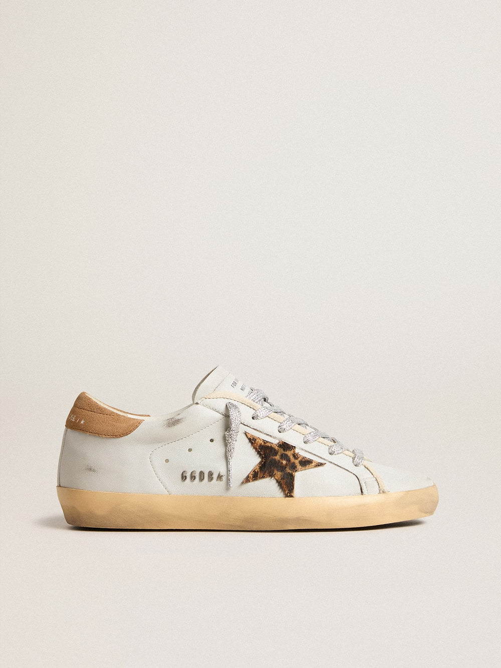 Golden Goose Women's Super-Star in nappa leather with pony skin star and suede heel tab