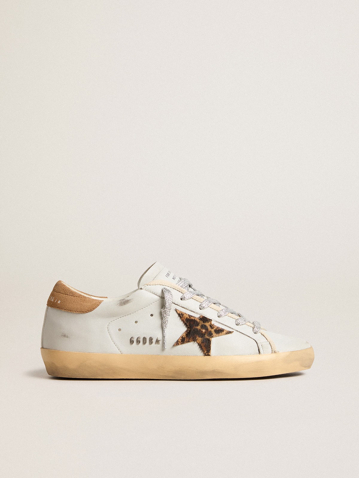 Golden Goose Women's Super-Star in nappa leather with pony skin star and suede heel tab