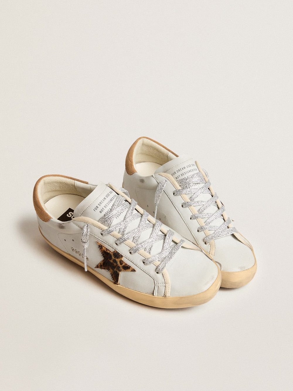 Golden Goose Women's Super-Star in nappa leather with pony skin star and suede heel tab