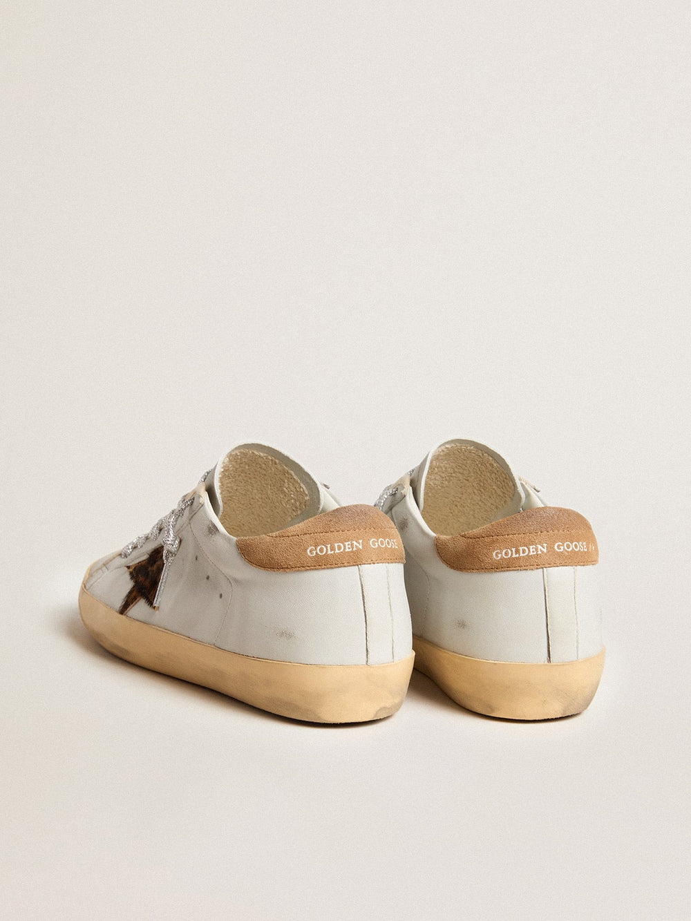 Golden Goose Women's Super-Star in nappa leather with pony skin star and suede heel tab