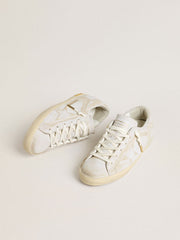 Golden Goose Women’s Super-Star with white leather star and heel tab with lived-in effect