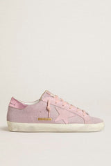 Golden Goose Super-Star LTD in glitter with suede star and leather heel tab