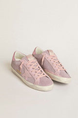 Golden Goose Super-Star LTD in glitter with suede star and leather heel tab
