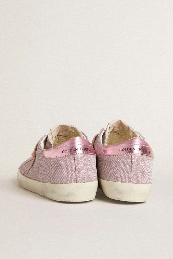 Golden Goose Super-Star LTD in glitter with suede star and leather heel tab