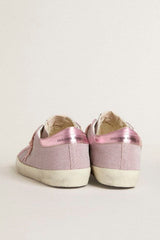 Golden Goose Super-Star LTD in glitter with suede star and leather heel tab
