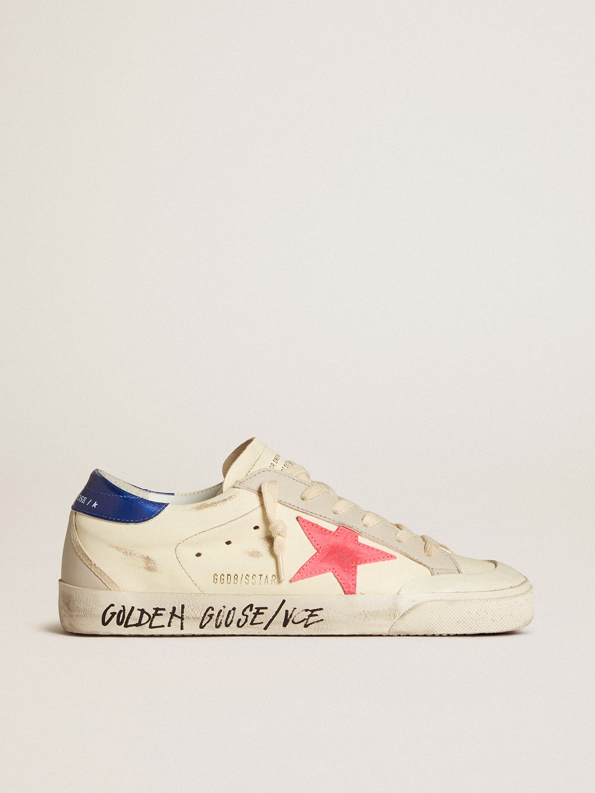 Golden Goose Women’s Super-Star in nappa with suede star and metallic leather heel tab