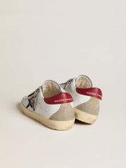 Golden Goose Women's Super-Star in nappa with glitter star and red nappa heel tab