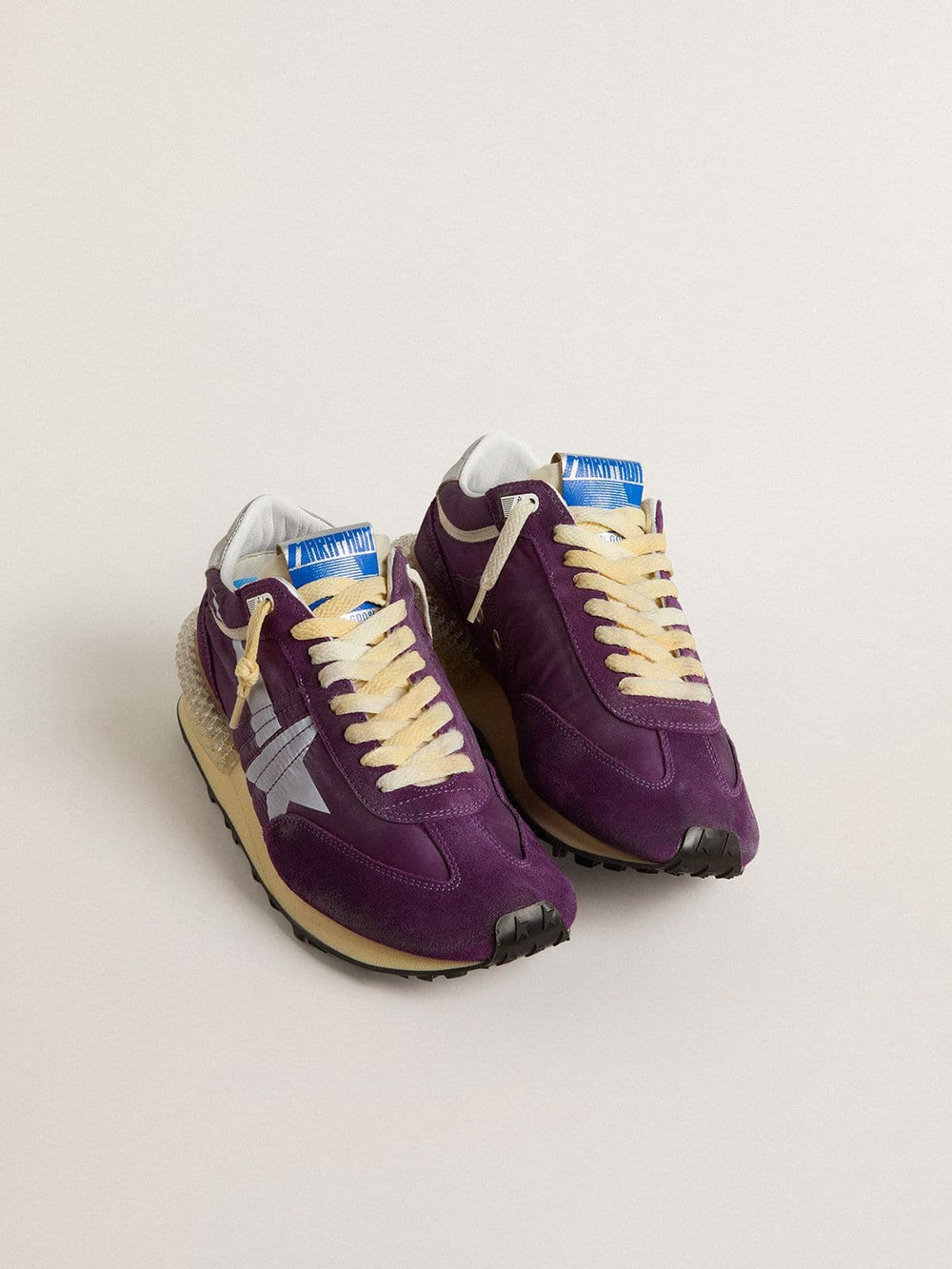 Golden Goose Women’s Marathon with purple nylon upper and white star