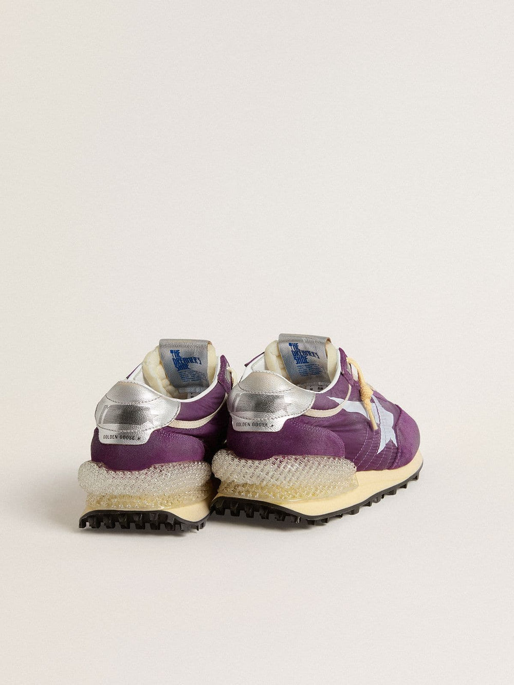 Golden Goose Women’s Marathon with purple nylon upper and white star