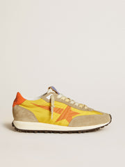Golden Goose Women’s Marathon with yellow nylon upper and orange star