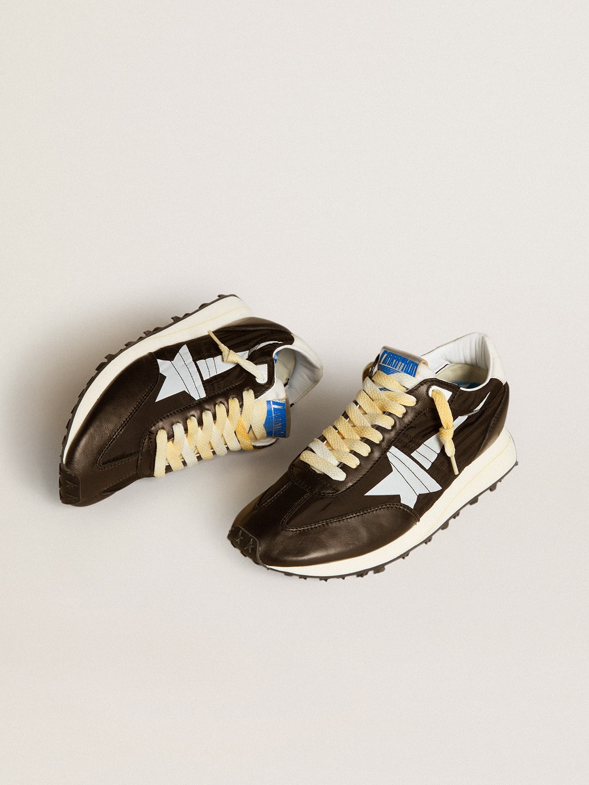 Golden Goose Women’s Marathon with black nylon upper and white star