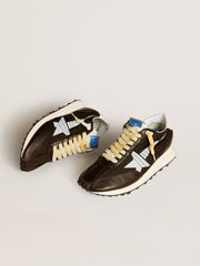 Golden Goose Women’s Marathon with black nylon upper and white star