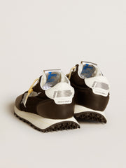 Golden Goose Women’s Marathon with black nylon upper and white star