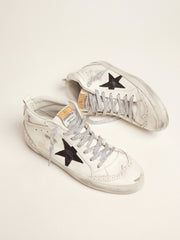 Golden Goose Women's Mid Star with laminated heel tab and glitter laces