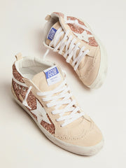 Golden Goose Women's Mid Star with pink glitter