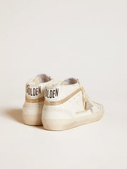Golden Goose Mid Star  with star and heel tab in suede with Swarovski crystals