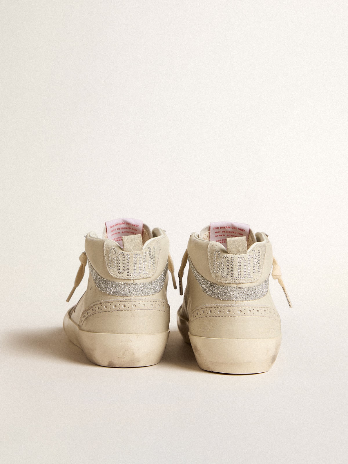 Golden Goose Women's Mid Star LTD with bronze leather star and Swarovski crystal flash