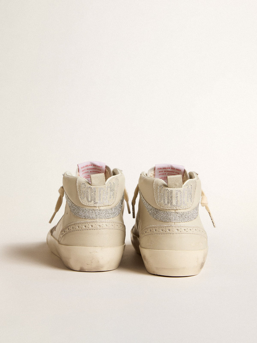 Golden Goose Women's Mid Star LTD with bronze leather star and Swarovski crystal flash