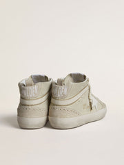 Golden Goose Mid Star in light gray suede with white leather star
