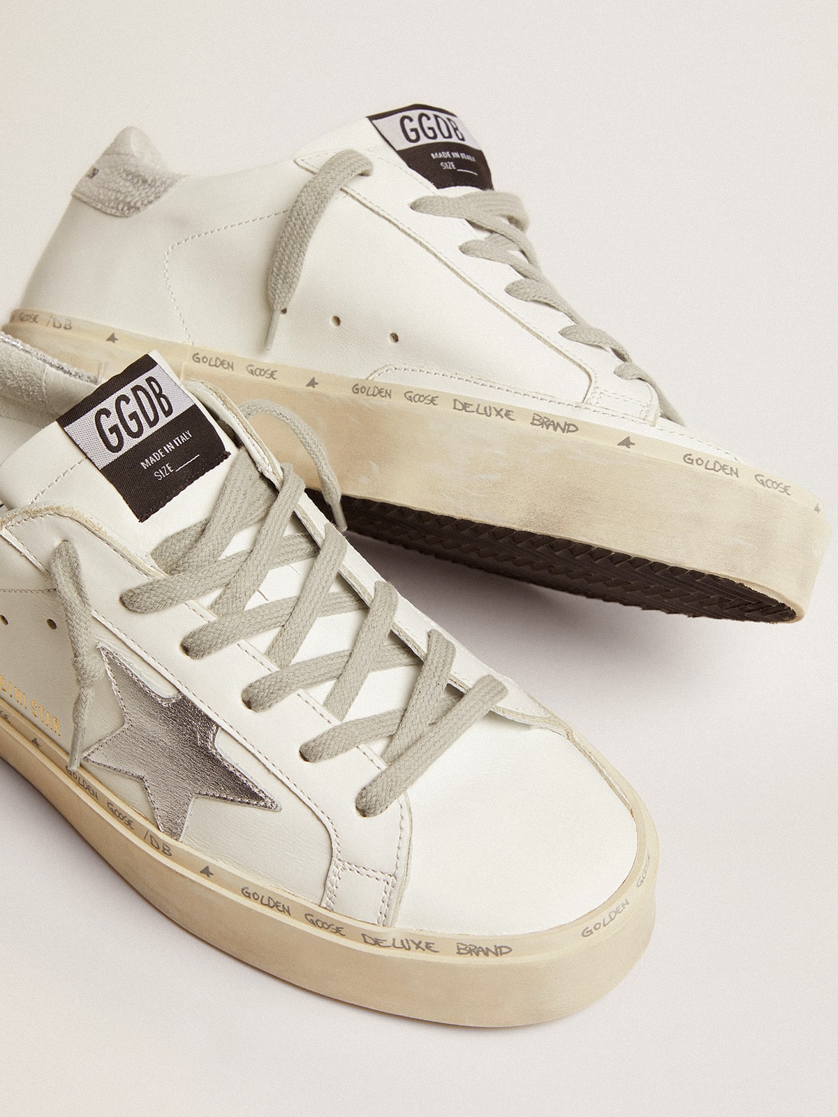 Golden Goose Women’s Hi Star sneakers with silver heel tab | Golden Goose
