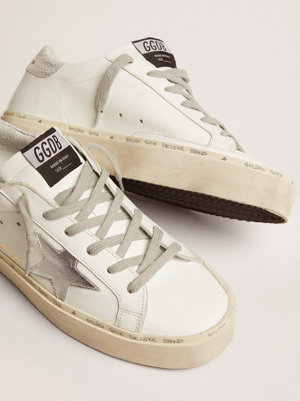 Golden Goose Women’s Hi Star sneakers with silver heel tab | Golden Goose