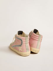 Golden Goose Pink Slide LTD with leather star and Swarovski crystal flash