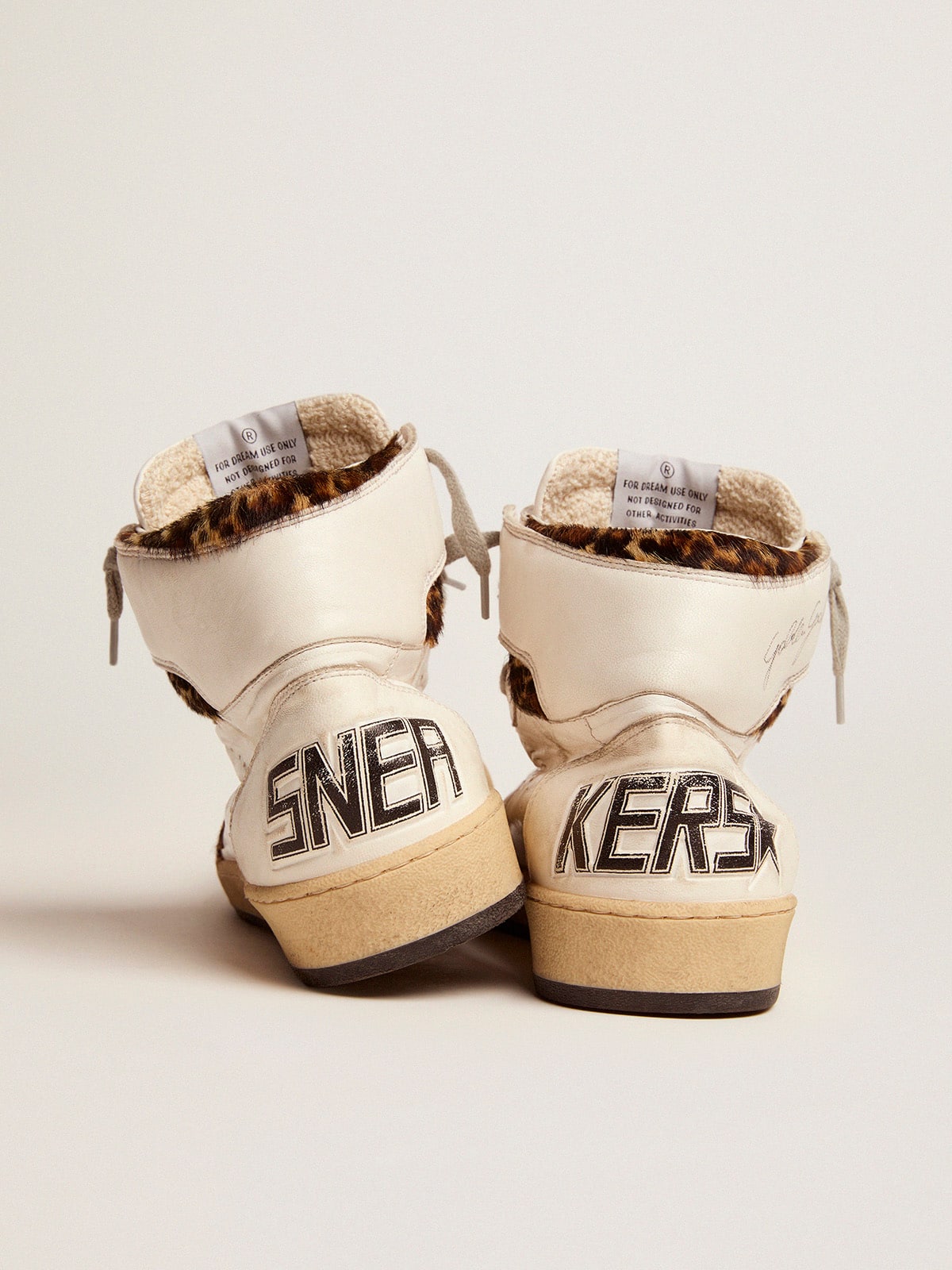 Golden Goose Women’s Sky-Star high-top sneakers in leopard-print pony skin | Golden Goose