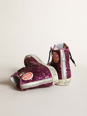 Golden Goose Francy sneakers with sequins and handwritten lettering on the outsole