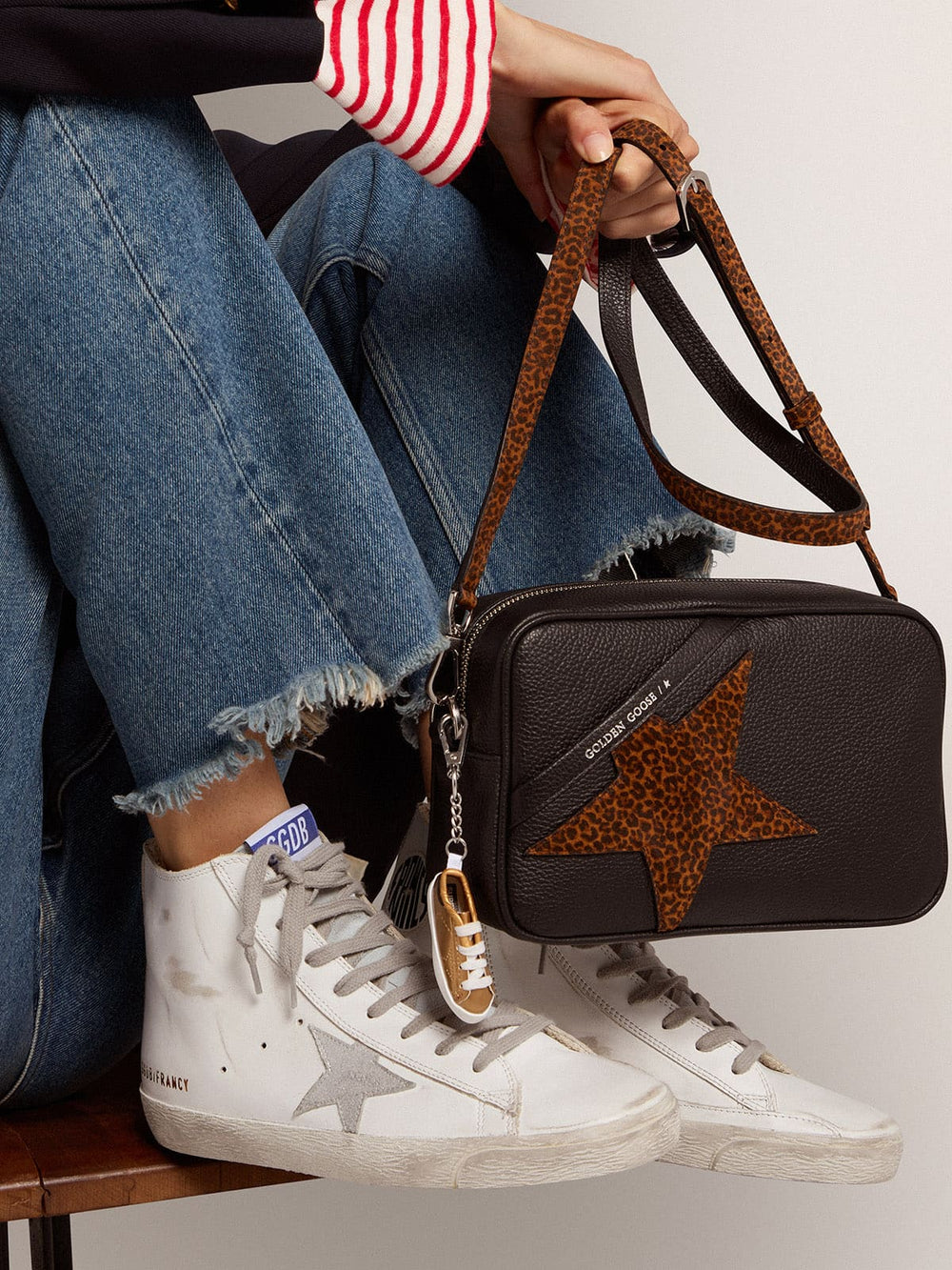 Golden Goose Women's Francy leather with suede star