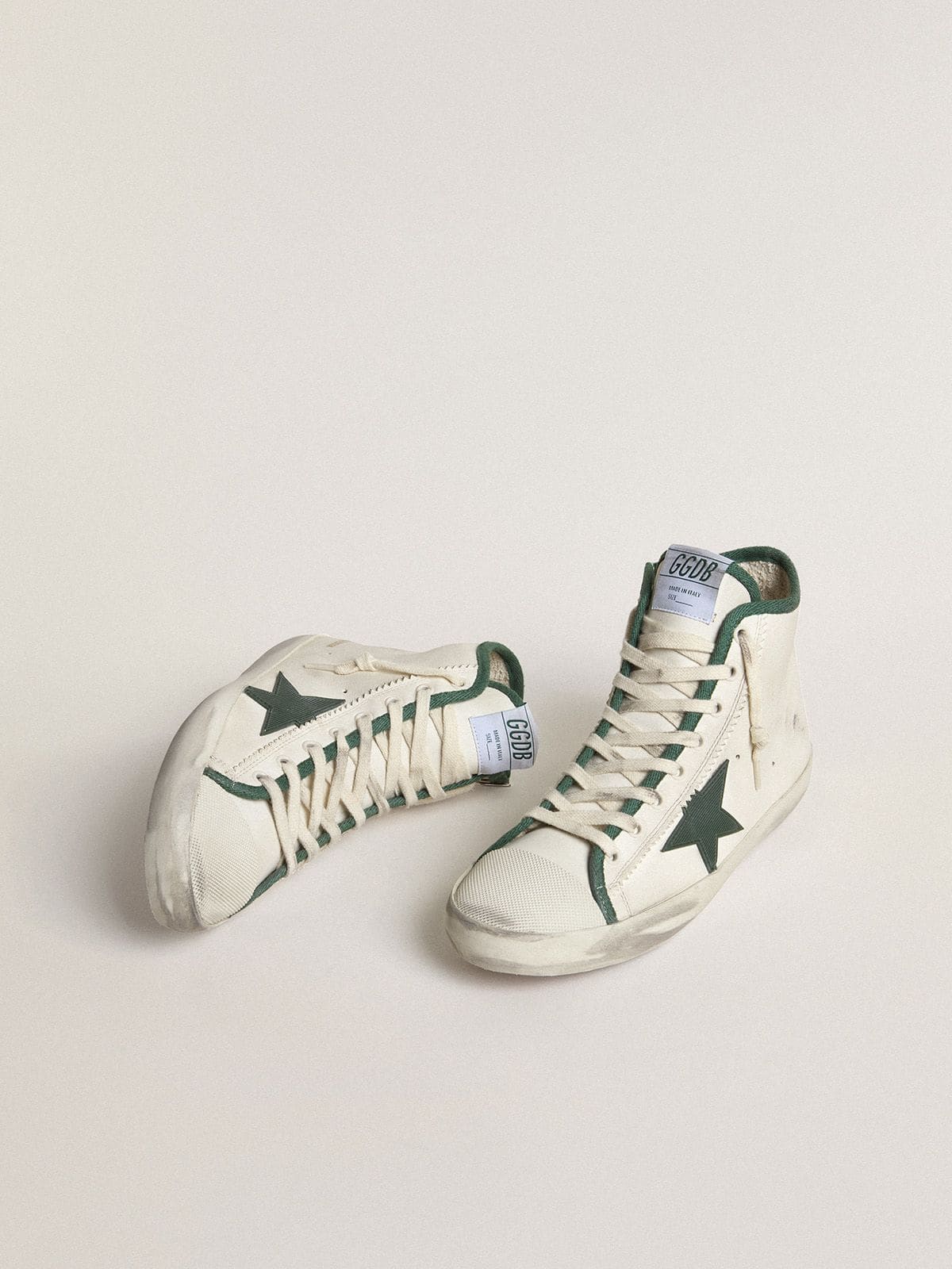 Golden Goose Women's Francy LTD in nappa leather with green rubber star