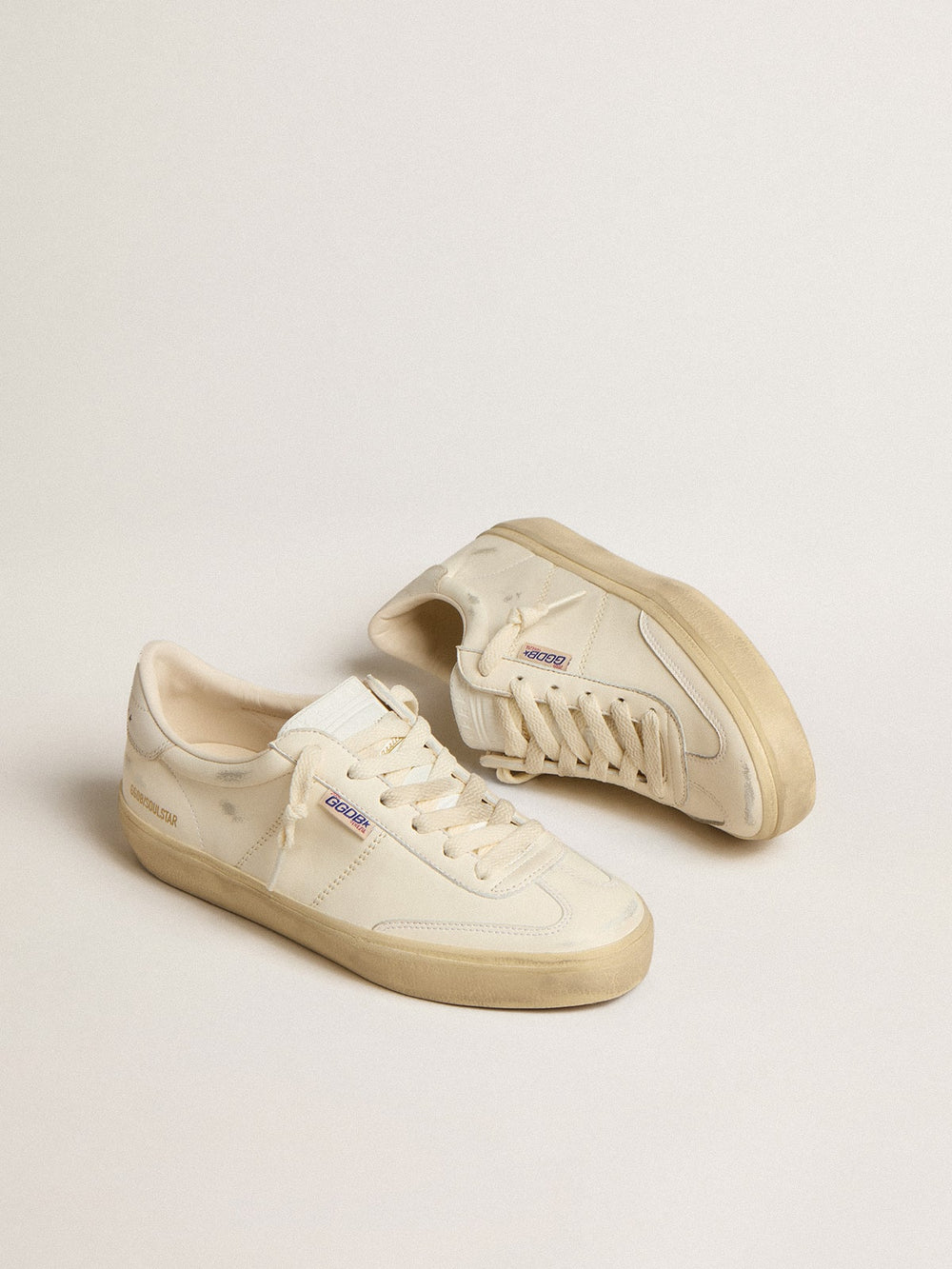 Golden Goose Women's Soul Star in white nappa with white leather heel tab