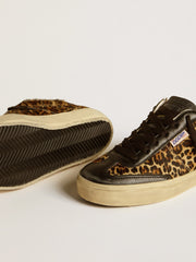 Golden Goose Soul Star in leopard-print pony skin with black nappa leather heel tab and inserts