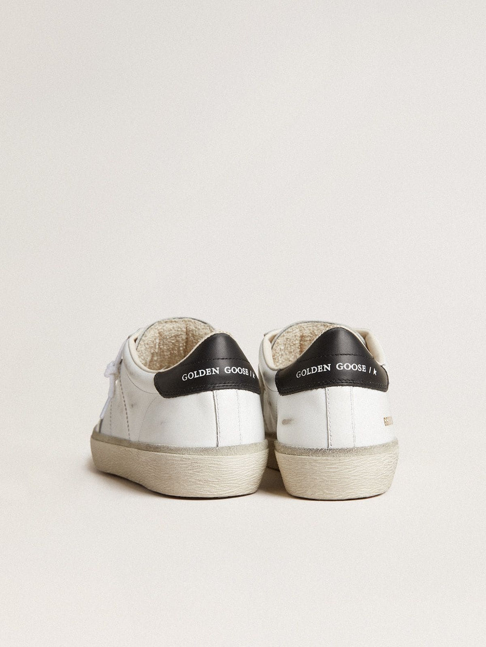 Golden Goose Women's Soul Star in white leather with black leather heel tab