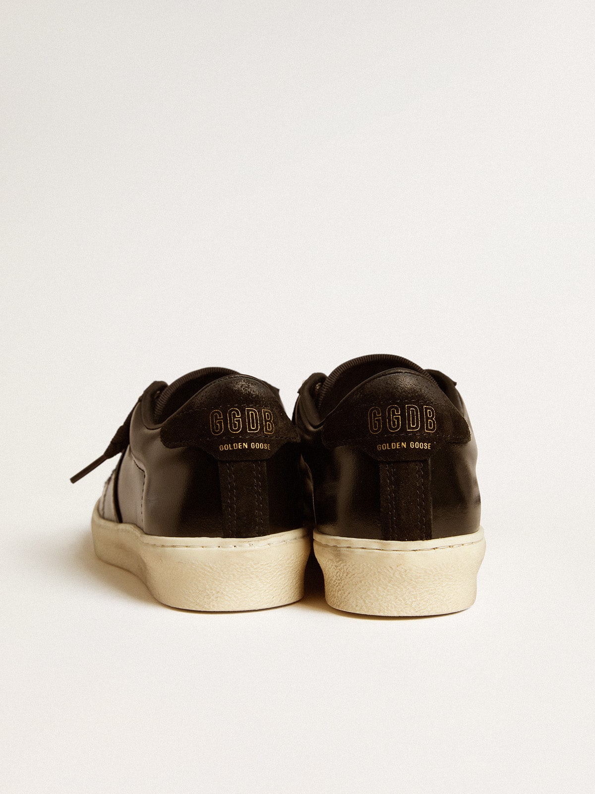 Golden Goose Women's Matchstar in black leather with black suede heel tab
