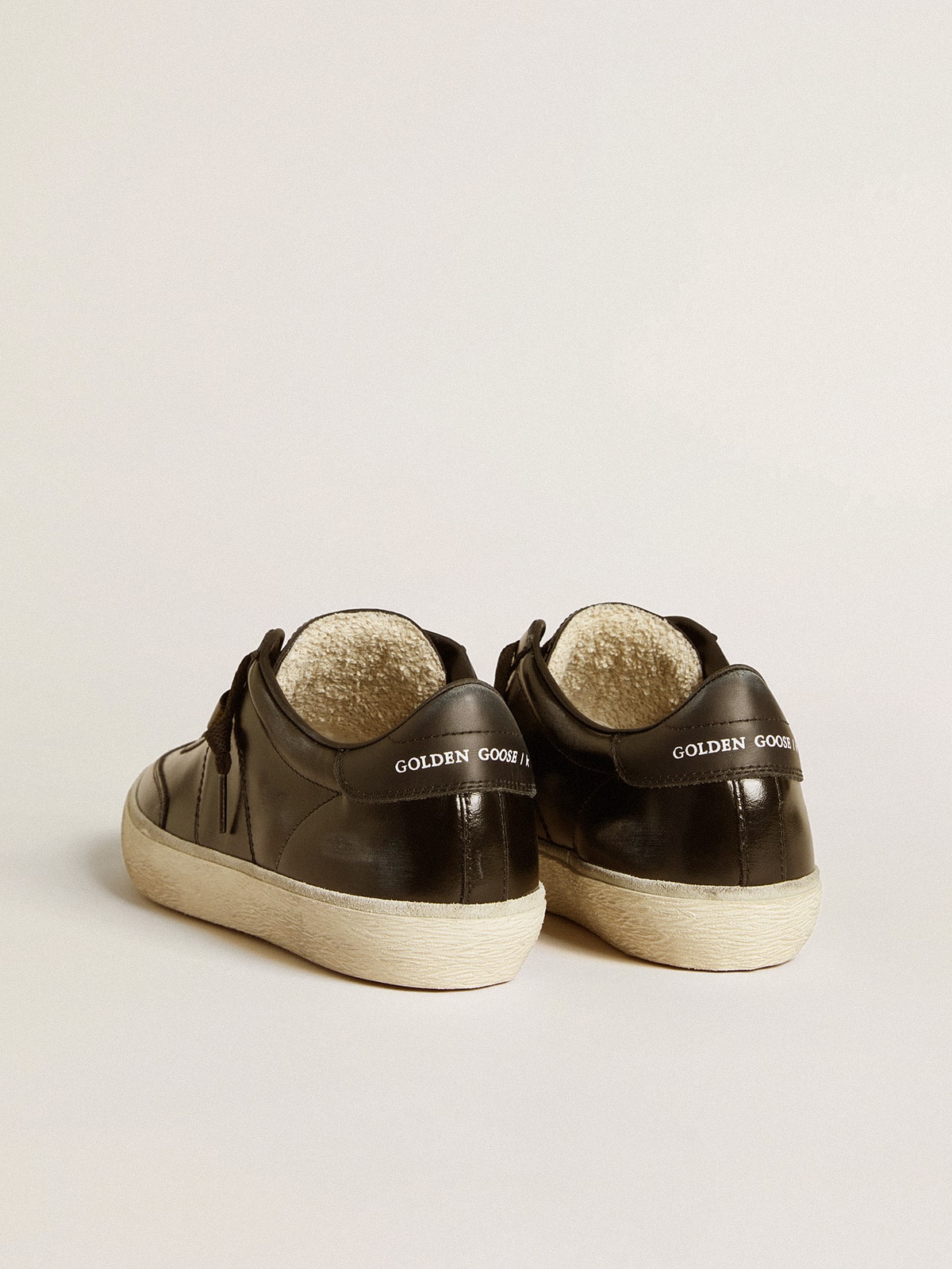 Golden Goose Women's Soul Star in black patent leather with black leather heel tab