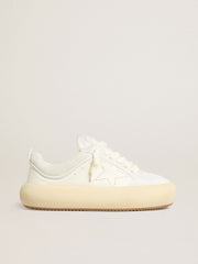 Golden Goose Women's Space-Star Cube in white leather with perforated star