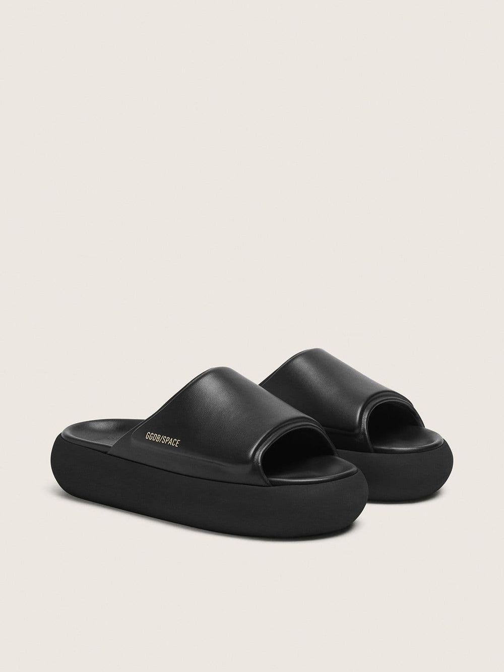 Golden Goose Women's Space-Star slip-ons in black leather