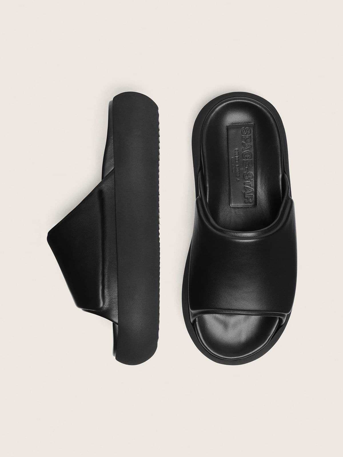 Golden Goose Women's Space-Star slip-ons in black leather