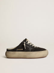 Golden Goose Women's Space-Star Sabots with leather star and shearling lining