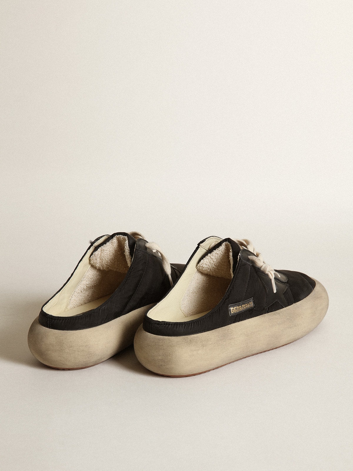 Golden Goose Women's Space-Star Sabots with leather star and shearling lining