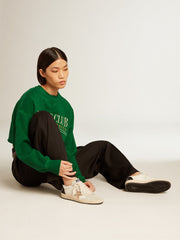 Golden Goose Women’s Ball Star  in nappa and suede with glitter star and black heel tab