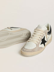 Golden Goose Women's Ball Star LTD in nappa with black crystal star and beige suede inserts