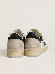 Golden Goose Women's Ball Star LTD in nappa with black crystal star and beige suede inserts