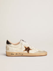 Golden Goose Women's Ball Star with leopard print pony skin star and black heel tab