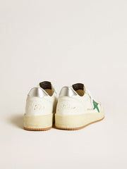 Golden Goose Women's Ball Star with green leather star and metallic leather heel tab