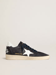 Golden Goose Women's Ball Star in dark blue suede with leather star and heel tab