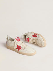 Golden Goose Valentine’s Day Women’s Ball Star with red leather star and red Swarovski lettering