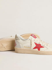 Golden Goose Valentine’s Day Women’s Ball Star with red leather star and red Swarovski lettering