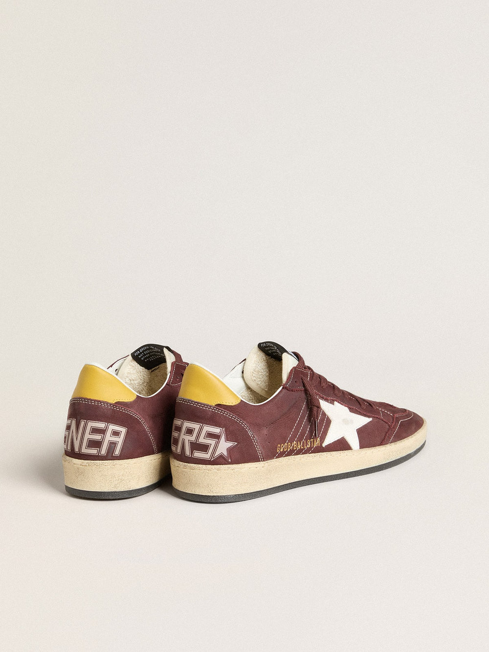 Golden Goose Women's Ball Star in chocolate nubuck with leather star and heel tab